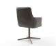 Chaise-pivotante Heira-Flex avec accoudoirs microvelours anthracite vintage pied de chaise 4 branches aspect titane pivotement sur 360° ressorts ensachés 4